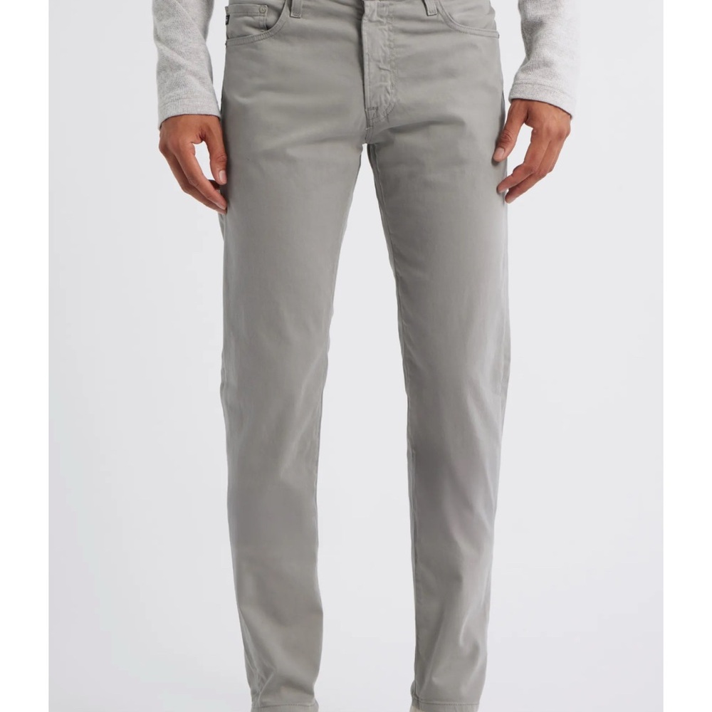 AG Adriano Goldschmied Men's Light Gray Slim Jeans